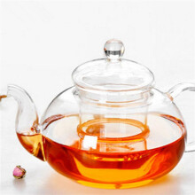 2X Heat-Resistant Glass Teapot Filter Kung Fu Tea Set Six-Person Pot Borosilicate Pot 600Ml