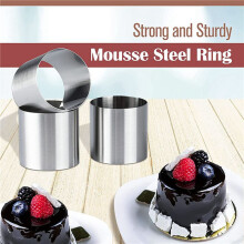 12 Pieces Round Biscuit Cutter Stainless Steel Mousse Circle Cookie Cutters Frying Egg Rings Baking Tool