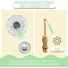 39619 Bathtub Shower Handle Remodel/Rebuild Trim Kit, Shower Knob 3 Piece for Price Pfister Verve Faucets