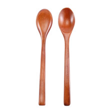 Wooden Spoons, 120 Pieces Wood Soup Spoons for Eating Mixing Stirring, Long Handle Spoon Kitchen Utensil