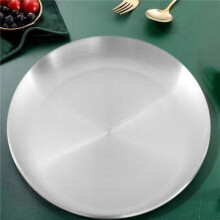 4pcs 14cm Stainless Steel Bone Spitting Dish Silver Shallow Tray Metal Dining Disc Round Plate Dessert Tableware