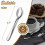 60 Peças de Colher de Café Expresso,  Colher de Café de Aço Inoxidável de 4,7 Polegadas, Colher de Sobremesa 3