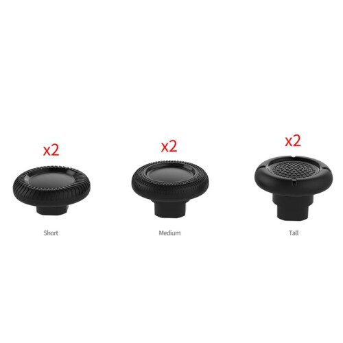 1Set Black 3D Joystick Caps for   5 PS5 DualSense Controller Thumbstick Analog Thumb Sticks Grip Cover 2