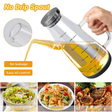 2X Bouteille D'Huile en Verre à Haute Teneur en Borosilicate pour la Cuisson, Distributeur D'Huile et de Vinaigre de 25 Floz avec Base en