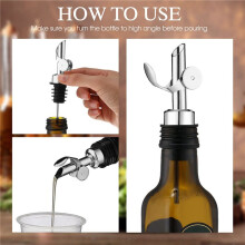60 Piezas de Vertedores de Botellas de Licor de Acero Inoxidable con Peso, Dispensador Automático de Aceite de Oliva, Vertedor de Alcohol Balsámico