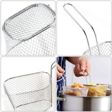 40X Fry Baskets, Mesh Wire French Fries Chip Basket Net, Food Presentation Baskets French Fry Holder for Kitchen D