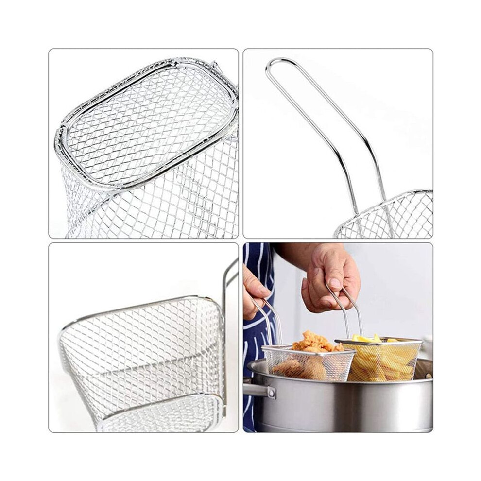 40X Fry Baskets, Mesh Wire French Fries Chip Basket Net, Food Presentation Baskets French Fry Holder For Kitchen D 6033977989645