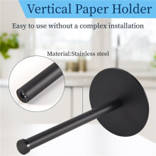 Soporte de Papel en Rollo de Escritorio Soporte de Papel Vertical de Cocina Soporte de Toalla de Papel de Acero Inoxidable para Encimera de Cocina