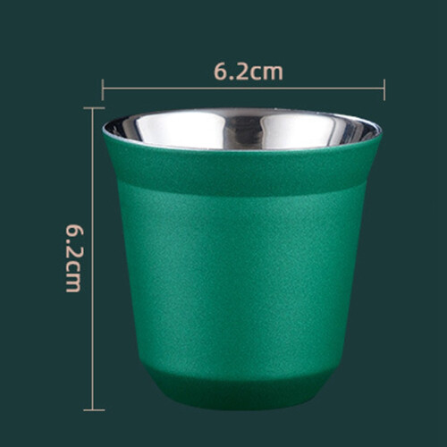 80Ml Double Wall Stainless Steel Espresso Cup Insulation for  Pixie Coffee Cup Capsule Shape Coffee Mugs,C 1