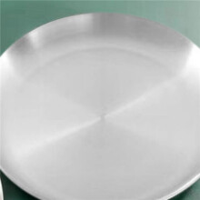 2pièces 17 cm en Acier Inoxydable Crachoir à Os Plateau Peu Profond en Argent Disque à Manger en Métal Assiette Ronde Vaisselle à Dessert