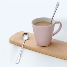 New 2Pc Long Handle Stainless Steel Tea Coffee Spoon Cocktail Ice Cream Spoon Spoons Cutlery Round
