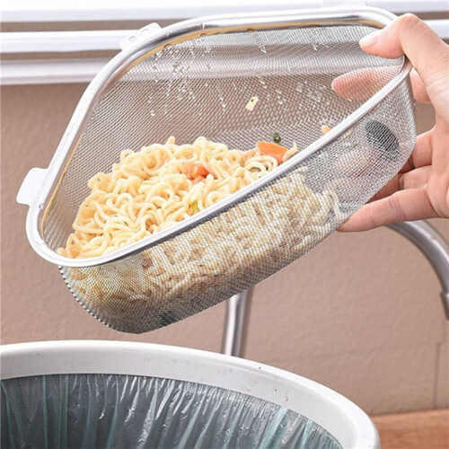 2X Triangle Sink Drain Basket Kitchen Triangle Filter Basket Fruit and Vegetable Storage Drain Rack Basket B 2