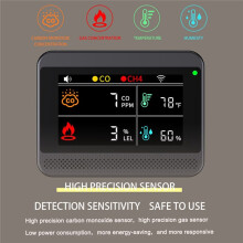 Tuya Wifi Carbon Monoxide Detector 4-in-1 Natural Gas&Temperature&Humidity&CO Detector Home Security Air Quality Monitor