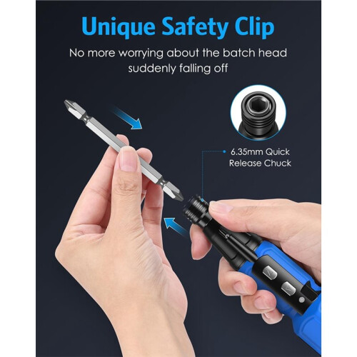 Power Screwdriver Cordless Rechargeable, Electric Screwdriver Sets, Motorized Screwdriver with LED Lights and USB Cable 1