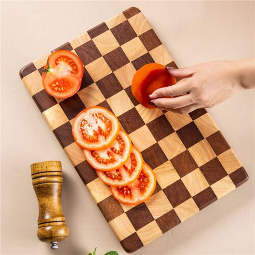 2X Chessboard, Cutting Board, Household Splicing Cutting Board, Kitchen Fruit Supplement Board, Solid Wood 2