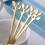 40PCS Dessert Spoon and Fork Set Cake Fork Coffee Spoon  Fruit Fork Stainless Steel -Gold 2