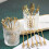 40PCS Dessert Spoon and Fork Set Cake Fork Coffee Spoon  Fruit Fork Stainless Steel -Gold 4