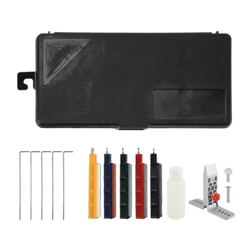 2X Knife Sharpening System,Professional Knife Sharpener with Controlled Angle,Knife Sharpener with 10 Whetstone 2