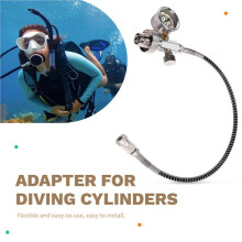 New PCP Air Fill Station Charging Adapter for Diving Cylinders with G5/8 Inch Din Adaptor and 50cm Spring Hose