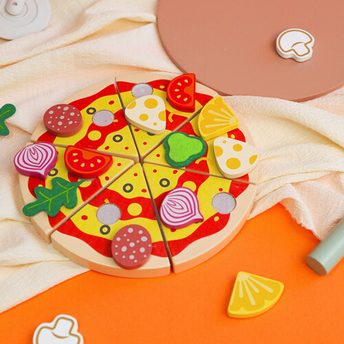 Holz-Pizza-Schneide-Set - Lernspielzeug 2