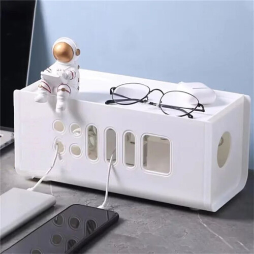 Cable Storage Box Multifunctional Power Board Wire Management Socket Wire Case Home Room Safety Network  Storage Bin