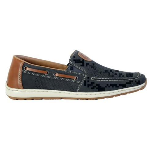 Rieker Mocassin Cuir Rieker Morelia - Bleu V2 1