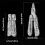 Multitools Hand DIY Multi Tools Camping Multi-Tool Klemme Klappmesser Schere Cutter EDC Survival Gear Manuelle Zange 6