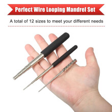 3 Pcs Wire Looping Mandrel, 12 Sizes Black Jump Mandrel, Forming Tool for Jewelry Making Wire Wrapping