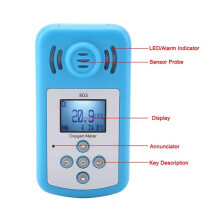 Gas Leak Detector 803 Oxygen Gas Detector Oxygen Gas Detector 803 Digital Display Oxygen Gas Leak Detector 10-+50