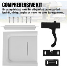 RV Screen Door Handle Kit (Right Hand) and Door Slide 12Inch Panel for RV Trailer Campers Motor Home Entry Doors