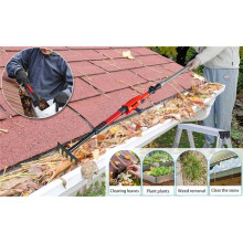 Multipurpose Gutter Cleaning System 2 Adjustable Adapters 5.57ft Telescopic Poles Suitable for Roof and Ground Cleaning