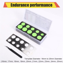 Car Detector Vinyl Stencil Kit 16-25mm - Round Knob Precision Cut Template Tools for Car Film Wrapping Green