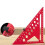 Triangle Ruler with Positioning Pin, Woodworking Multi Angle Ruler , High-Precision Right Angle Scribe Marking Ruler 7inch Red 2