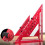 Triangle Ruler with Positioning Pin, Woodworking Multi Angle Ruler , High-Precision Right Angle Scribe Marking Ruler 7inch Red 4