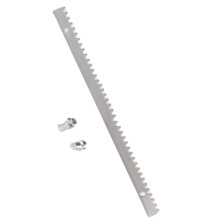 Moteur de Portail Coulissant en Acier Galvanisé, Crémaillère, Fermeture Éclair Métallique, 50 cm, Extension avec Vis, par Pièce
