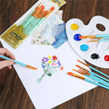 72 Pcs Paint Brushes Palette Set, 60 Paint Brushes and 12 Paint Palette Tray, Professional Artist Painting Set