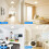 13.3 Inch LED Ceiling Light Gold, 24W Slim Flush Mount Ceiling Light 3000K/4000K/6500K Adjustable Kitchen(2 Pack) 5