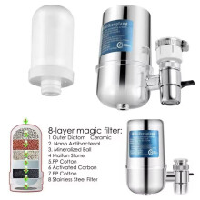 Water Filter Faucet Mount Water Filtration System Household Kitchen Water Purifier Tap Water Filter, Reduce Chlorine