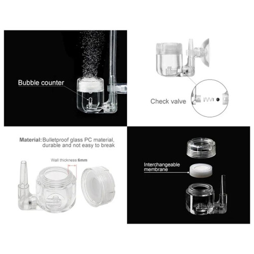New 4 in 1 Aquarium CO2 Diffuser Carbon Dioxide Atomizer Diffuser with Suction Cup for Aquarium Planted Fish Tank 2