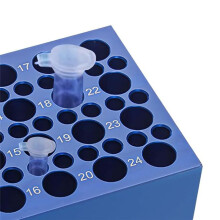 Dual-Size Aluminum Cooling Block (24+36 Wells) for Tubes - Reusable 0.2ml/1.5ml/2ml Centrifuge Tube Ice Bath Cooler