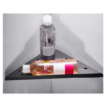 Bathroom Shelf No Drill Stainless Steel Shampoo Storage Rack Corner Shower Shelf Heavy-Duty Hollow Bathroom Accessory