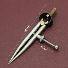 0-75mm Steel Leather Compass Set Adjustable Wing Divider for Drafting Woodworking Metalworking