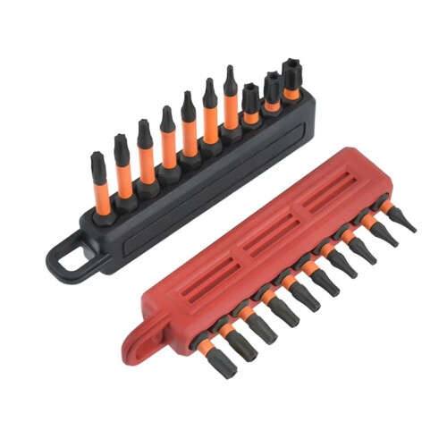 Screwdriver Bit Holder Screwdriver Bit Organizer Plastic Drill Bits Storage Case Drill Bit Storage Clip for Men Red 1