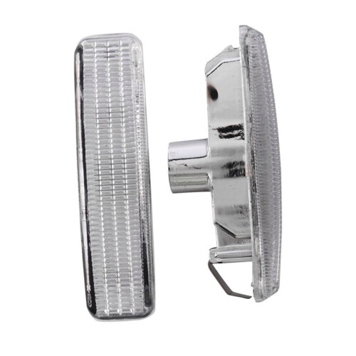 2 Pair Front  Side  Light Lamp Housing White Lens Replacement for  5 Series E39 1997-2003 63148360589 1