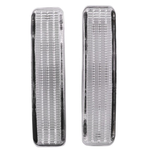 2 Pair Front  Side  Light Lamp Housing White Lens Replacement for  5 Series E39 1997-2003 63148360589 2