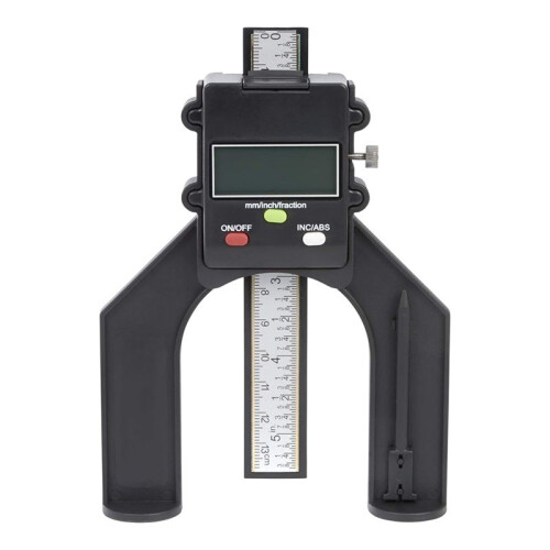 WR25  Medidor de Altura Digital de 3 Polegadas para Marcenaria Exibe Polegadas com Frações ou Milímetros, Pés Magnéticos 2