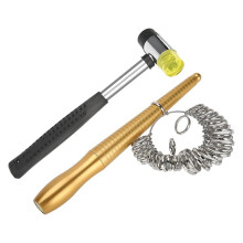Ring Mandrel Sizer Finger Measuring Stick Handle Hammers Jewelry Tool for Jewelry Making