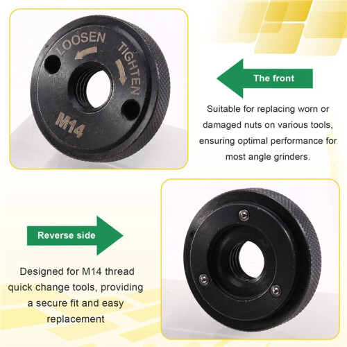 M14 Angle Grinding Tool Flange Nut,M14 Thread Angle Grinder Flange Nut, Flange Locking Nut for Fixing Cutting Disc 2