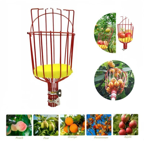 4M Fruit Picker Cage Shaped Fruit  Picking Peach Loquat Pear Fruit Tool Removable Fruit Picker for Farm Gardens Tool 2