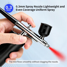 Airbrush Kit Rechargeable with Compressor 3 Air Pressure Adjustment Cordless Air Brush for Decorating and Model Painting
